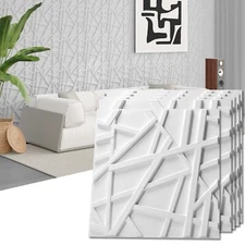 Art3d 12-Pack 19.7"x19.7" PVC 3D Wall Panels , Wall Covering,32 sq.ft/case