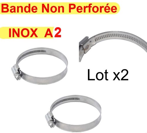 Collier De Serrage Vis Inox A2 - Lot De 2, Dimensions 140x160mm, Bande 12mm, Neuf Sous Emballage