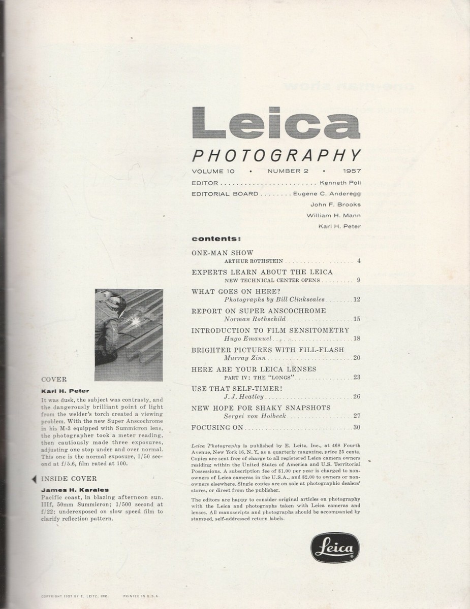 LEICA STYLE MAGAZINE (2冊） LEICA STYLE MAGAZINE (2冊） LEICA PHOTOGRAPHY MAGAZINE 1957