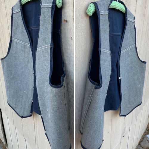 vintage Sears Western Wear denim vest Roebucks snap front cowboycore size XL - Picture 18 of 24
