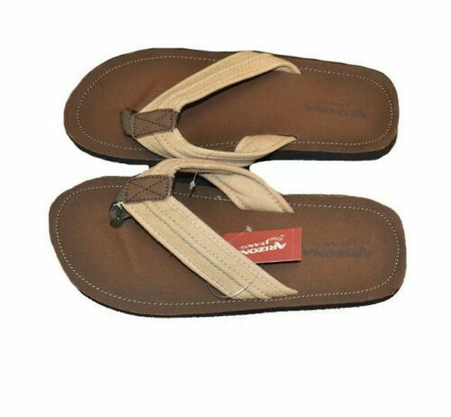 Men's Sandals Arizona -Flip Flops Comfortable Chanclas TAN- Size