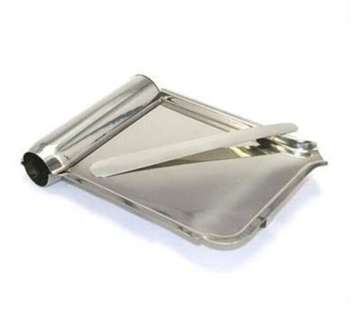 Tablet Counting Pills Tray Dish Stainless Steel & Spatula Contemporary Durable - Picture 1 of 13