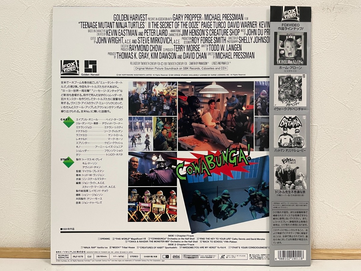 TEENAGE MUTANT HERO TURTLES 2枚レーザーディスク TEENAGE MUTANT HERO TURTLES 2枚レーザーディスク