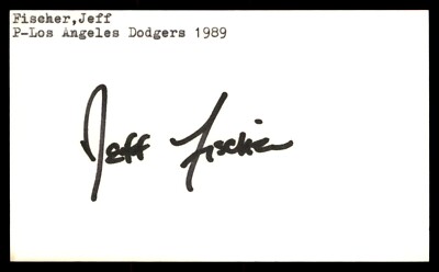Jeff Fischer Baseball Signed Index Card Auto Autograph (no COA) *e1
