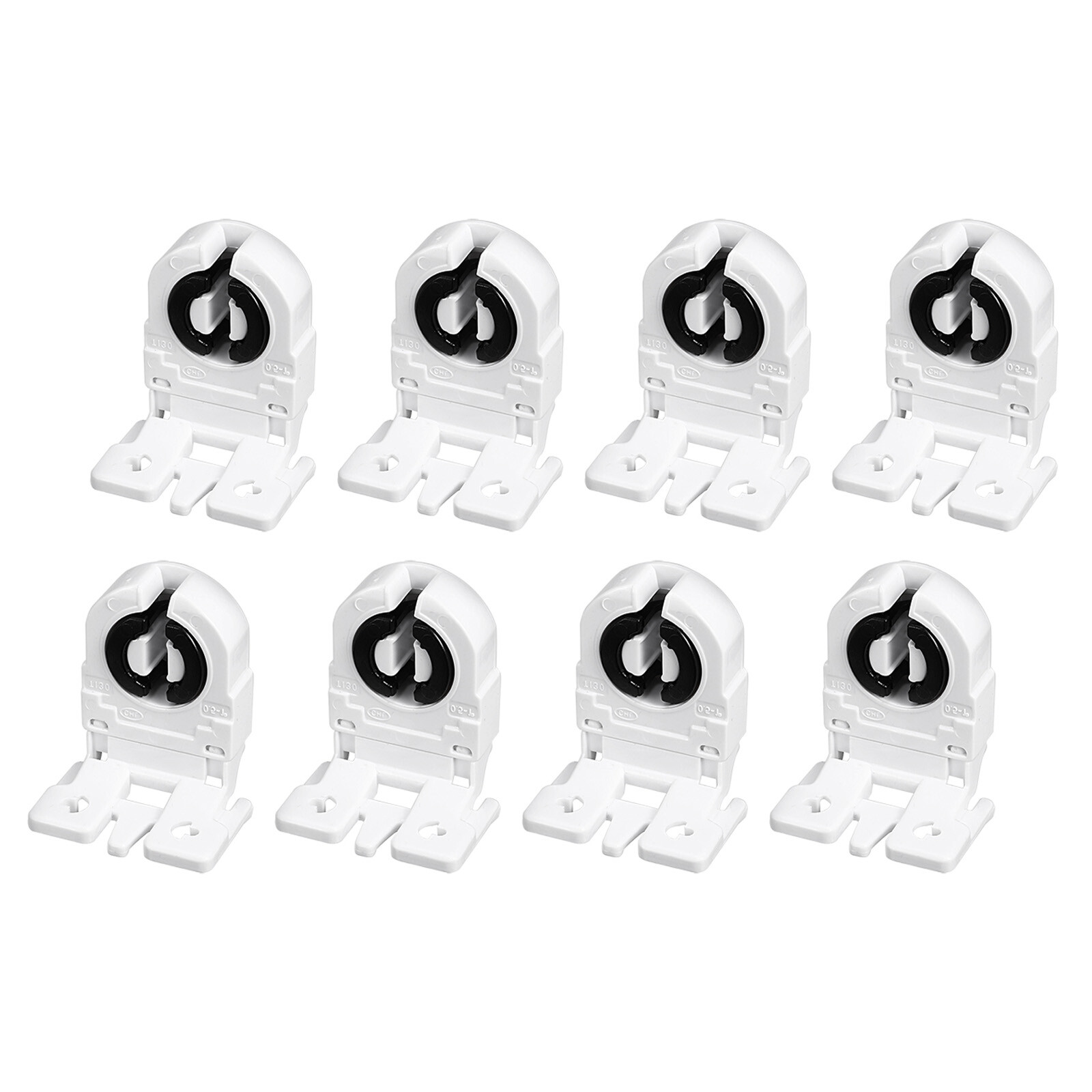 8 Pcs Fluorescent Light Holder,Great for Home, Office (White, 2A, AC 250V)