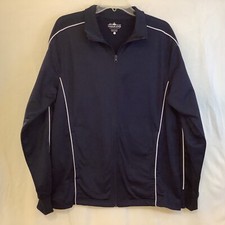 Charles River Apparel Women's Large Navy Full Zip Jacket With Piping