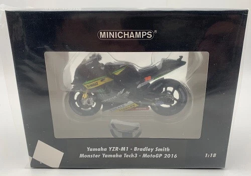 Yamaha YZR M1 Monster Yamaha Tech3 Bradley Smith im Maßstab 1:18 Minichamps NEU - Bild 2 von 4