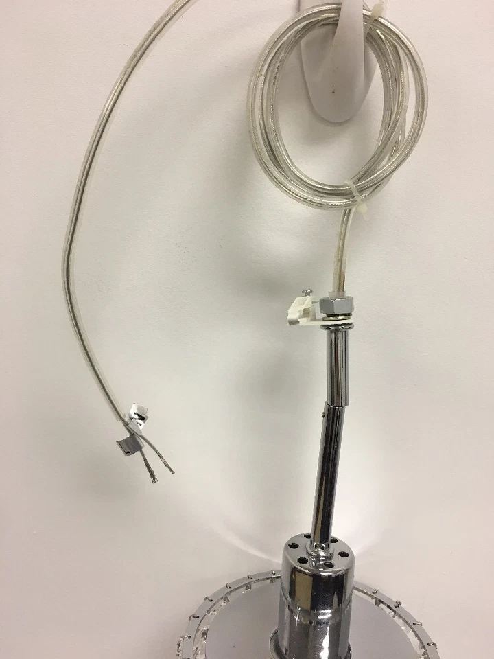 Elegante Iluminación 1281D-R-R-LP/RC Mini Lámpara de araña de 8 pulgadas de alto 1 luz, aleta cromada Foto 3 de 4