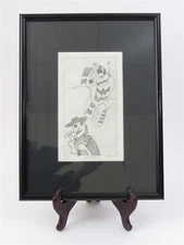 Signed & Framed Benjamin Harjo Jr. Etching But, You Must Pay the Rent 17" x 13"