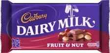 Cadbury Dairy Milk Fruit & Nut 120g , 6 (Six) Pack From Uk by British Delights