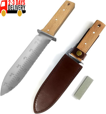 Hori Hori Garden Knife,Ideal for Gardening Weeding Digging Cutting Planting Land