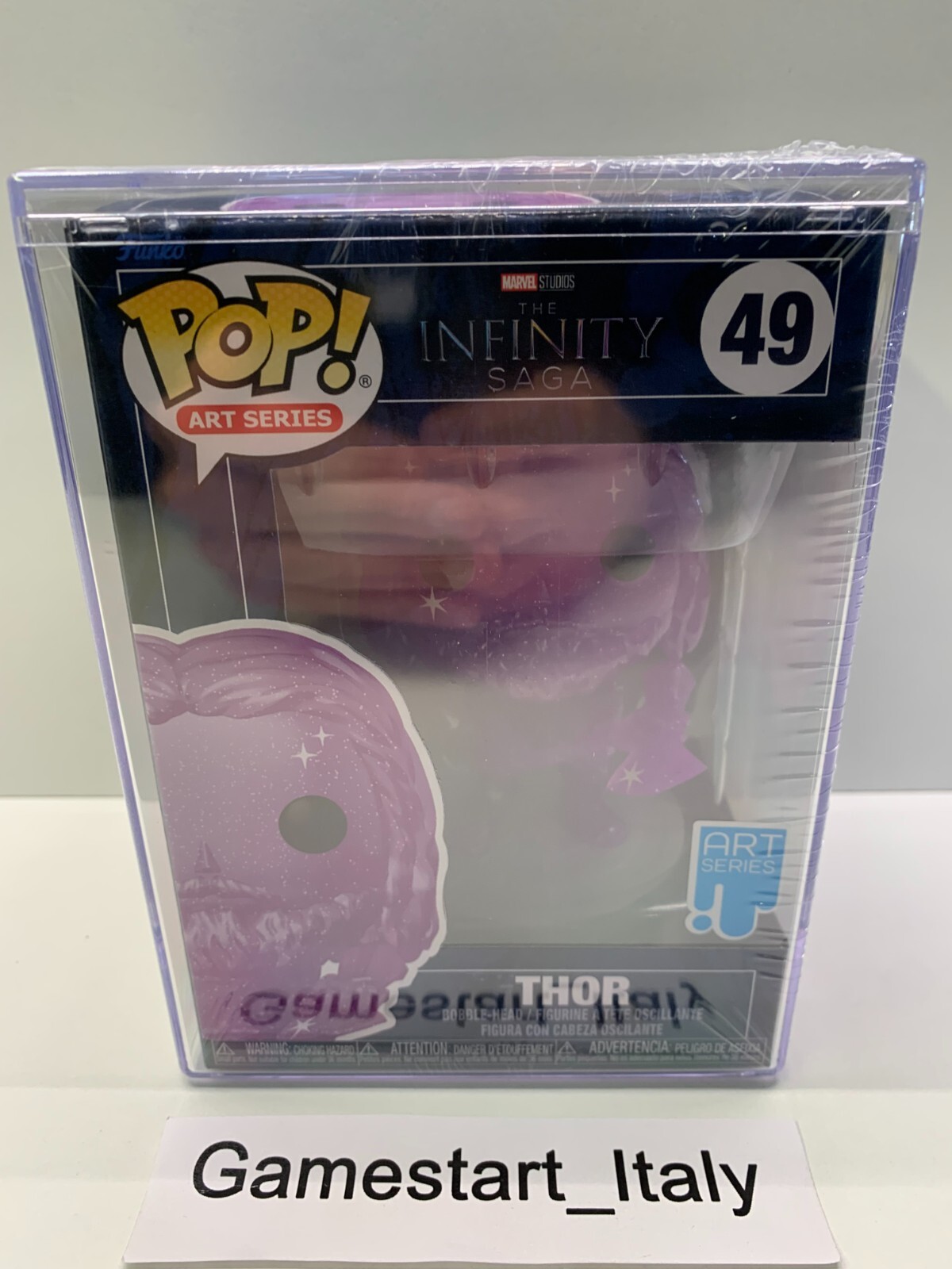 Funko Pop Marvel Art Series Thor 49 Infinity Saga Figure Bobblehead Hard Case - Immagine 2