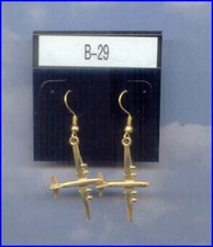 B-29 Bomber Earrings Aircraft Airplane Plane Aviatrix 99's Made in the USA