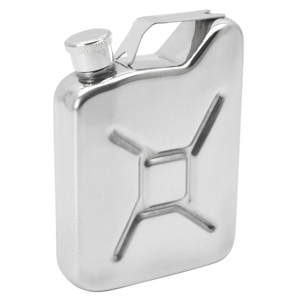 Flachmann Kanister 170 Ml Edelstahl 6 Oz Taschenflasche Auto Kfz Benzinkanister-image