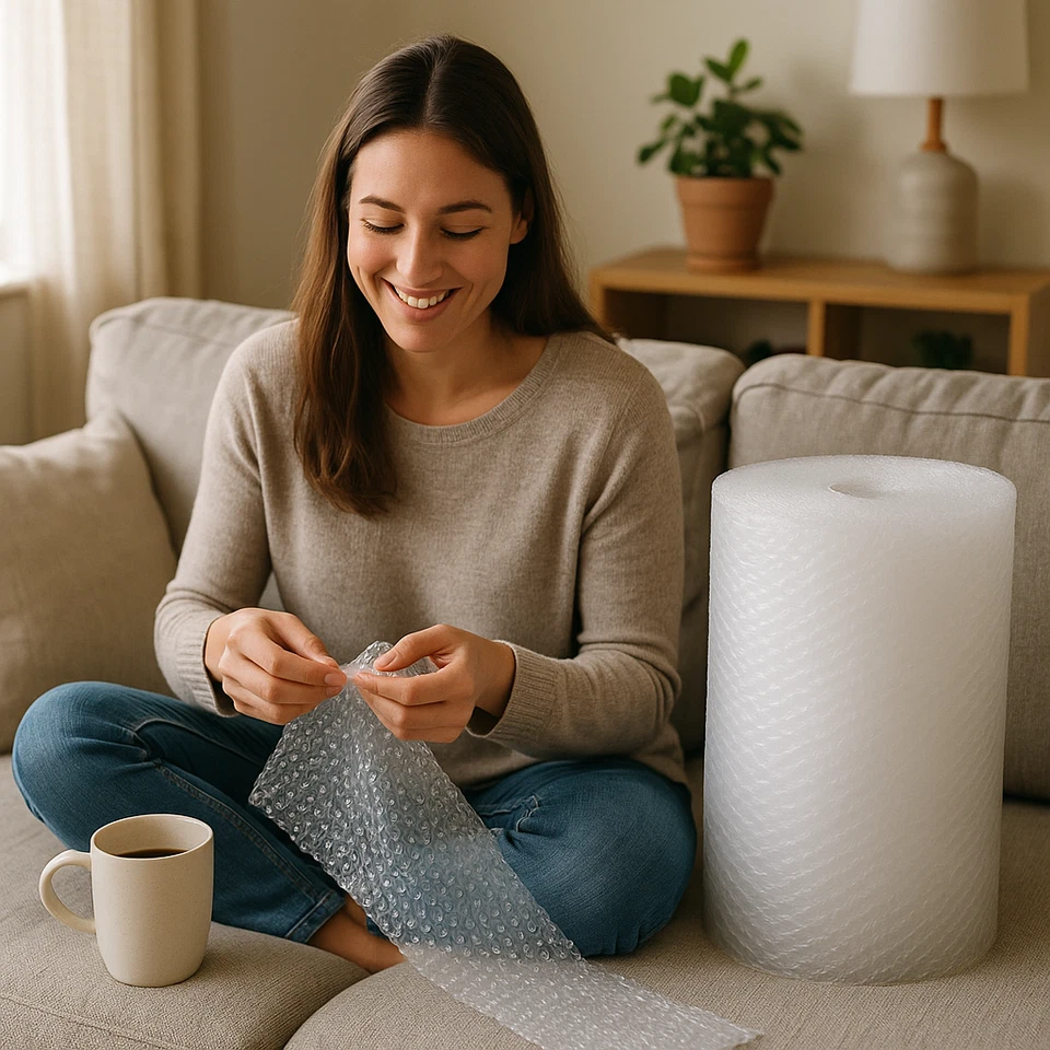 100 feet Bubble Cushioning Wrap Roll Small Bubble 12" Wide Perforated Every 12" - Image 3 of 4