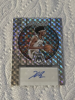 2022-23 Panini Mosaic Kendall Brown Rookie Scripts Auto Autograph Silver Prizm
