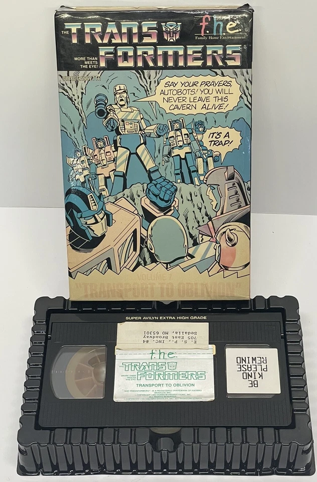 Vtg Transformers VHS Volume 7 Transport to Oblivion 1985 FHE RARE Big Box Rental - Image 2 of 4