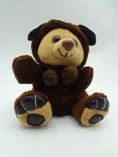 Teddy Bear Coin Pouch Plush Zippered 4.5" Key Chain