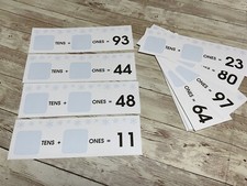 Tens  Ones Write  Wipe -Math Center - Dry Erase - 24 Laminated Activity Cards