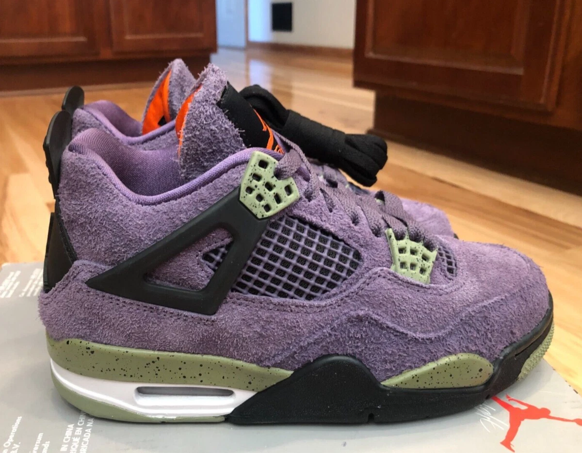 Nike Women's Air Jordan 4 Retro Canyon Purple Safety Orange