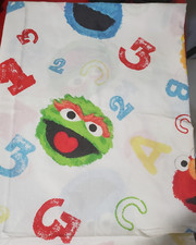 Vintage Sesame Street 123 ABC Twin Size Flat Sheet: 1088166