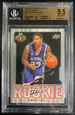 DERRICK ROSE Rookie RC BGS 2008 Upper Deck MVP Silver