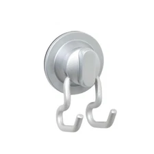 Zenna Home NeverRust Power Grip Pro Dual Mount Suction Hook in Satin Chrome