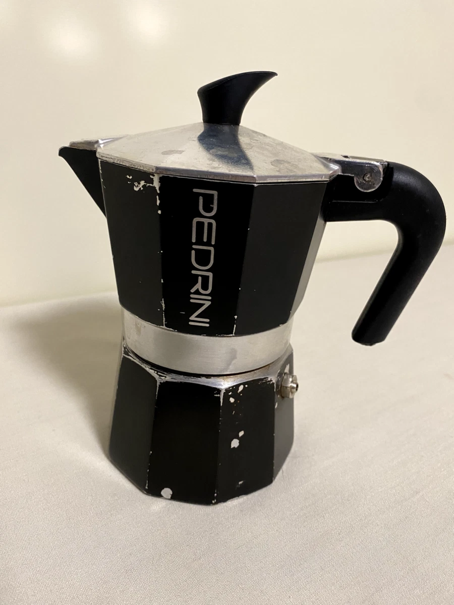 Pedrini Espresso Single Serving Stove Top Percolator Coffee Maker - Black