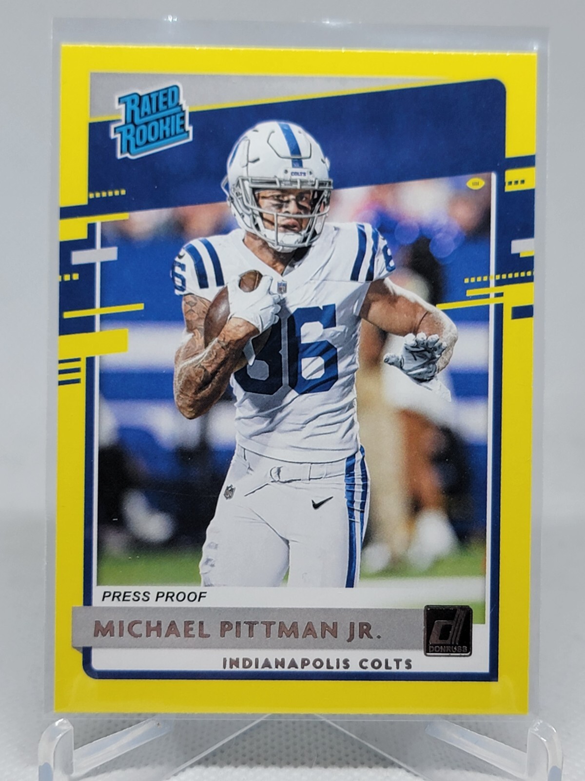 Michael Pittman Jr. 2020 Donruss Press Proof Yellow #322 Colts RC Rookie E2G