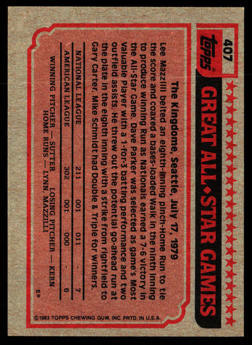 1983 Topps #407 Bruce Sutter | eBay