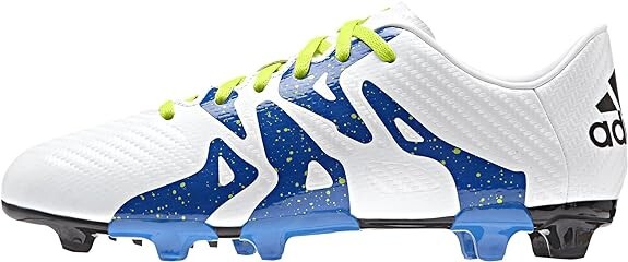 Adidas Junior X 15.3 FG JR Soccer Cleats White Blue - Size 5.5