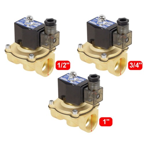 Magnetventil Messing 3/4" 1/2" 1" 0-10 bar NC Stromlos Geschlossen 230V Ventil - Bild 3 von 11