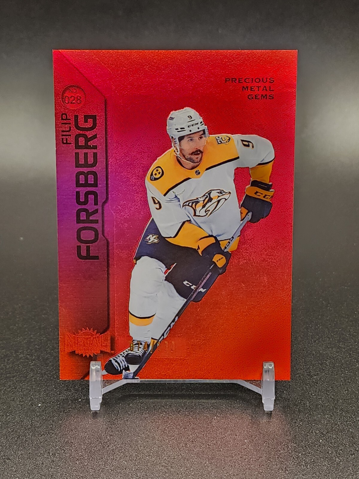 Filip Forsberg 2023-24 SkyBox Metal Universe #028 Red PMG #'d /100