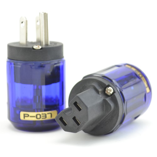 One Pair Rhodium Plated US Power plug Connector + IEC Plug Connector - Picture 2 of 3