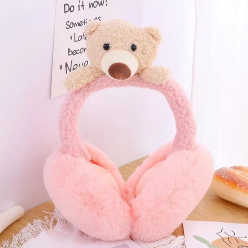 Funny Stuffed Animal Cartoon Earmuff Bear Shape Earwarmer Female Ear