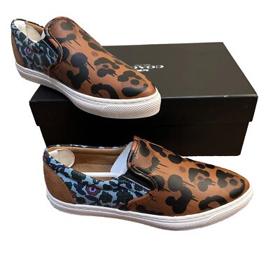 Coach Slip On Sneakers Shoes Wildbeast Nappa Pointed Toe