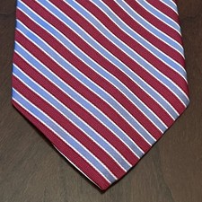 Vintage Tommy Hilfiger Red Blue 100 Imported Silk Men s Neck Tie Made In USA