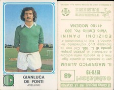PANINI FOOTBALLERS 1978/79 * STICKER FIGURINE * N.48 * AVELLINO,DE PONTI * NEW
