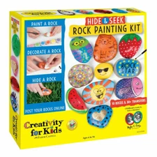Creativity for Kids Hide and Seek Rock Painting Kit, Craft Set For Children New!