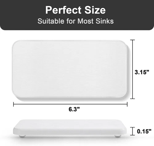 Water Absorbing Stone Tray for Sink | Quick Drying Diatomaceous Earth Coasters - Bild 3 von 6