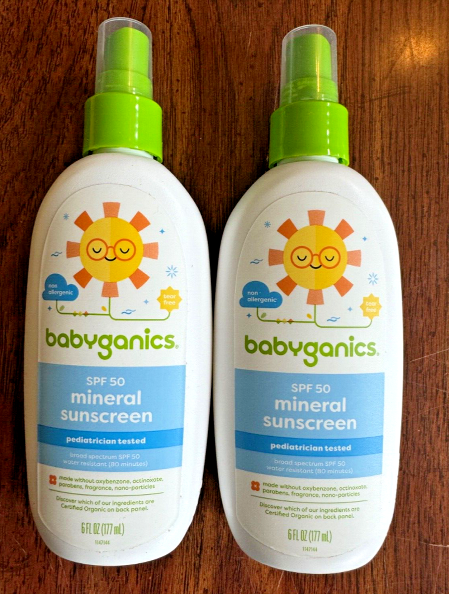 pack- Babyganics Mineral SPF 50 Sunscreen fl oz -3/2025
