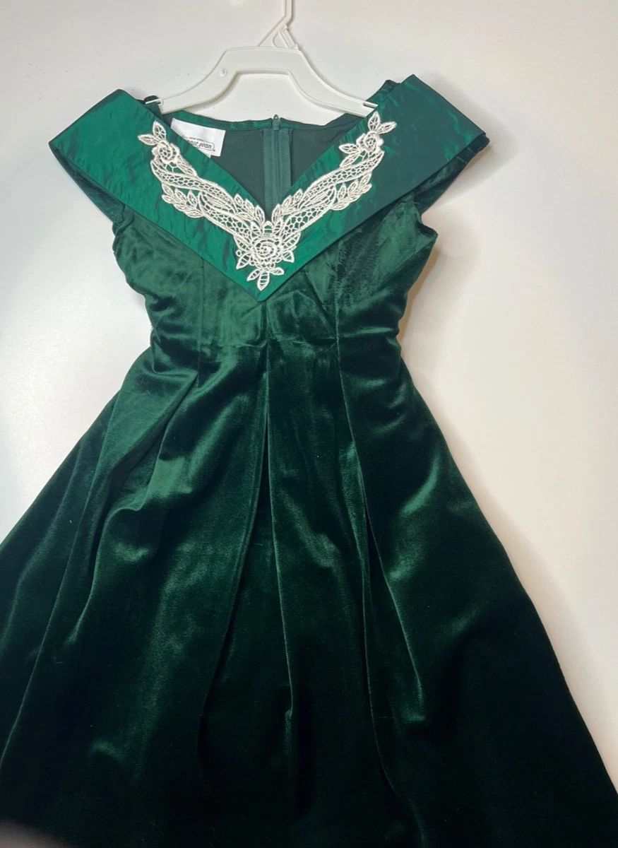 bonnie jean green velvet dress Dresses for Girls for sale Layered dress
