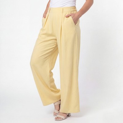 Culotte Damen Sommerhose Wide Leg Palazzo 40 42 44 mit Bundfalten