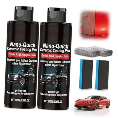  2 PCS Quick Effect Coating Agent, Nano-Quick Ceramic Coating Pro, 3.5 fl.oz 