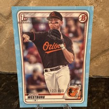 Jordan Westburg 2020 Bowman Draft 1st Sky Blue 211/499 BD-111 Prospect Rookie