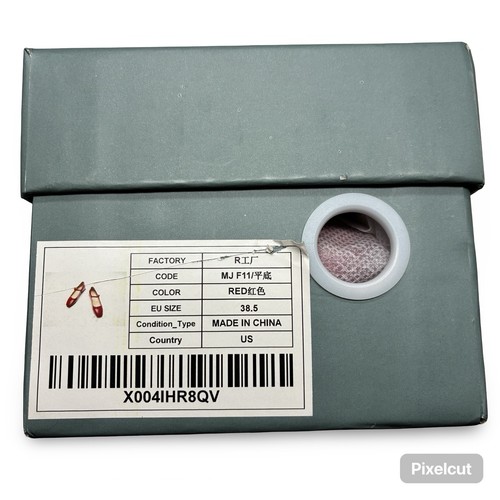 C.Paravano Mary Jane rote Damen-Flats verstellbarer Riemen & eckige Zehenpartie Größe 8 weich - Bild 14 von 14