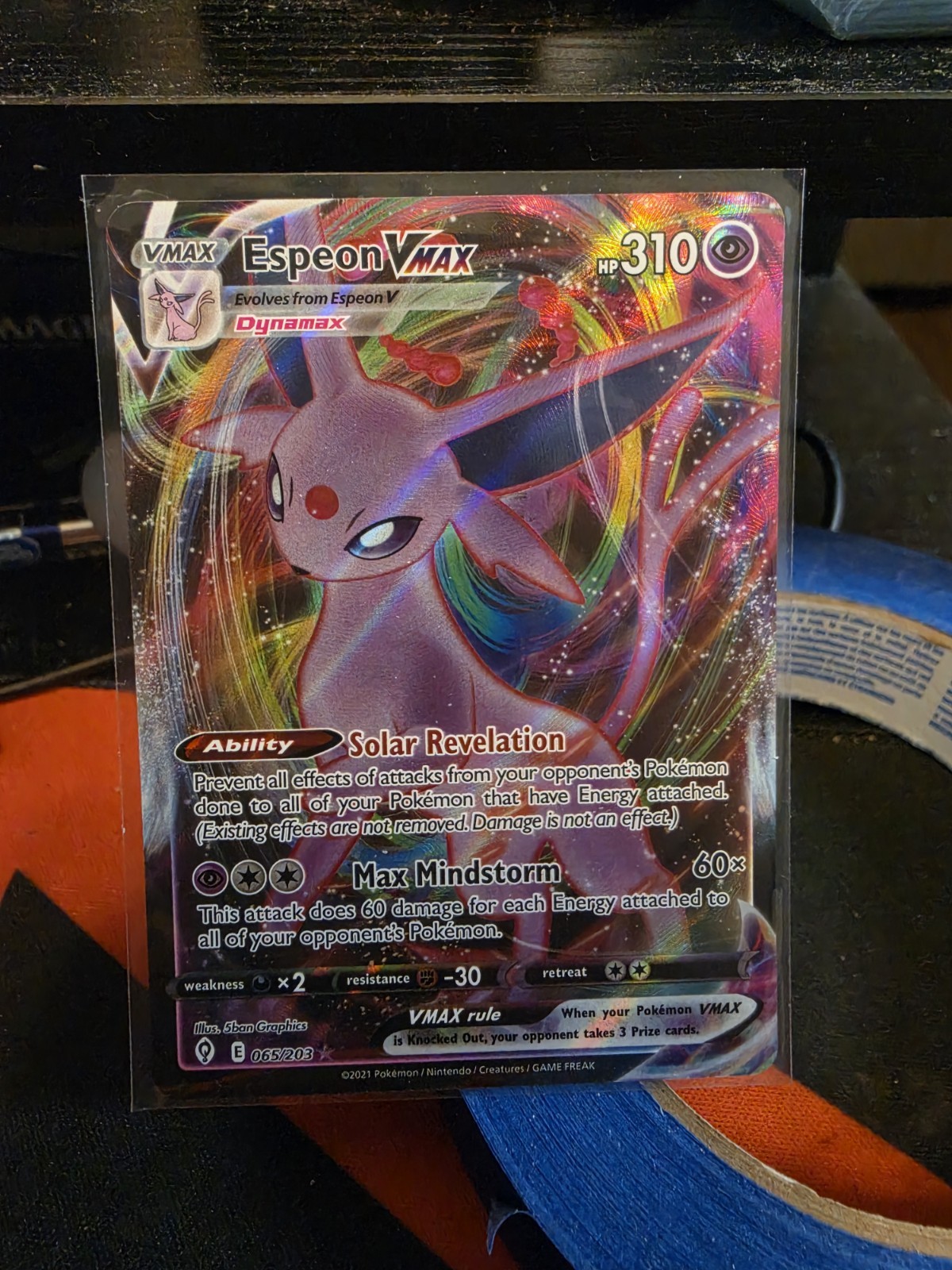 ESPEON VMAX EVOLVING SKIES 65/203 SWORD & SHIELD NM