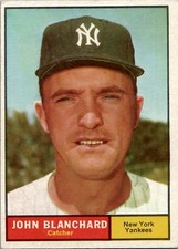 1961 Topps JOHNNY BLANCHARD New York Yankees #104 EX Condition (3)