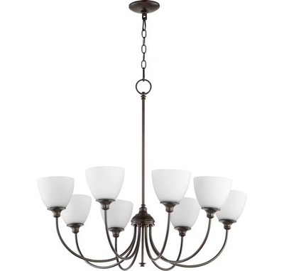 Quorum 6109-8-86 Celeste 32'' 8-Light Chandelier in Oiled Bronze