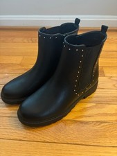 Sonoma Girls' Round Toe Ester Stud Zip-Up Ankle Boots AC2 Black Size 5 - New